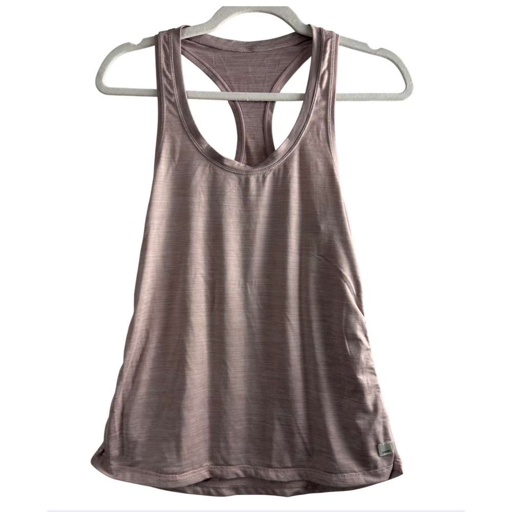 Vuori Lux Performance Tank Top Heather Dusty Rose Pink Racerback Yoga Small - Picture 2 of 5